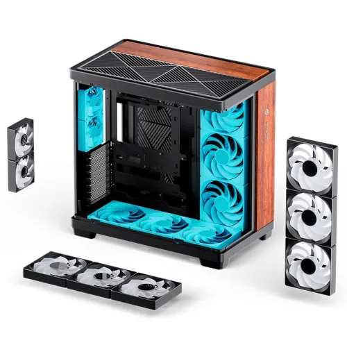 Case PC JONSBO TK-4 Black Wood – ATX| GPU 460mm| AIO 420mm| Kính 4mm